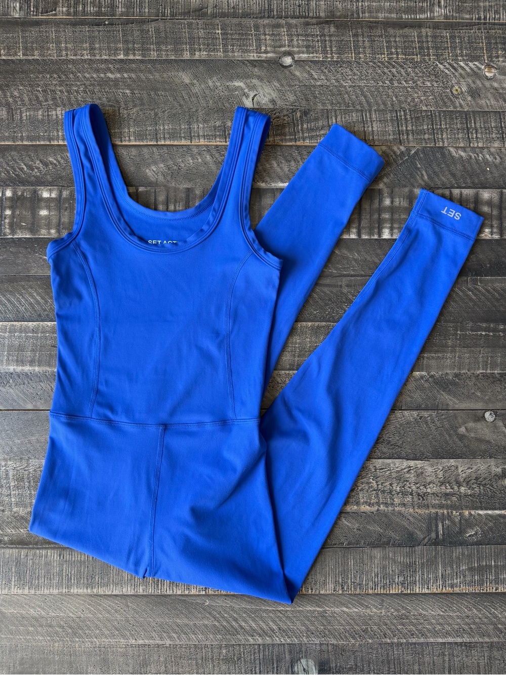 Set Active Royal Blue Jumpsuit